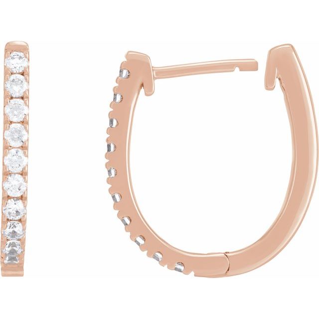 2 CTW Lab-Grown Diamond Hoop Earrings