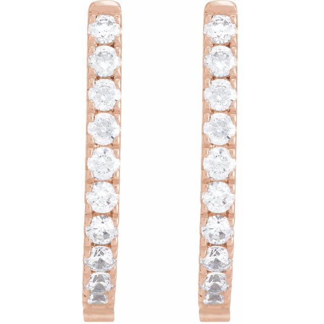 2 CTW Lab-Grown Diamond Hoop Earrings