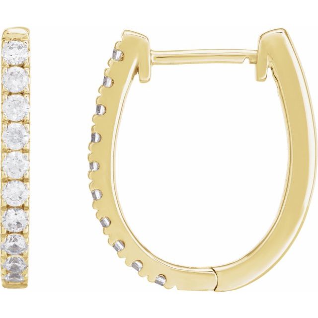 2 CTW Lab-Grown Diamond Hoop Earrings