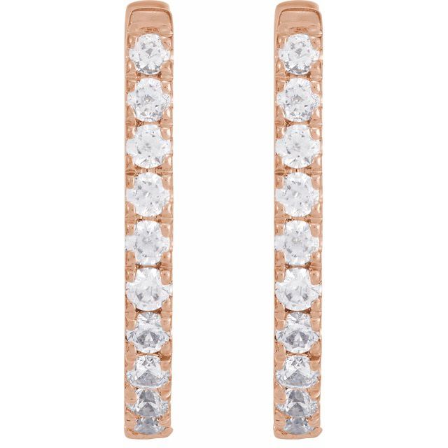3 CTW Lab-Grown Diamond Hoop Earrings