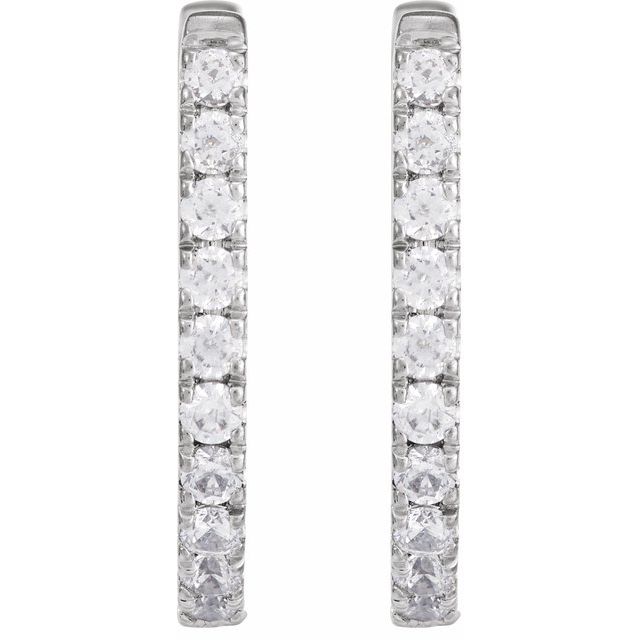 3 CTW Lab-Grown Diamond Hoop Earrings