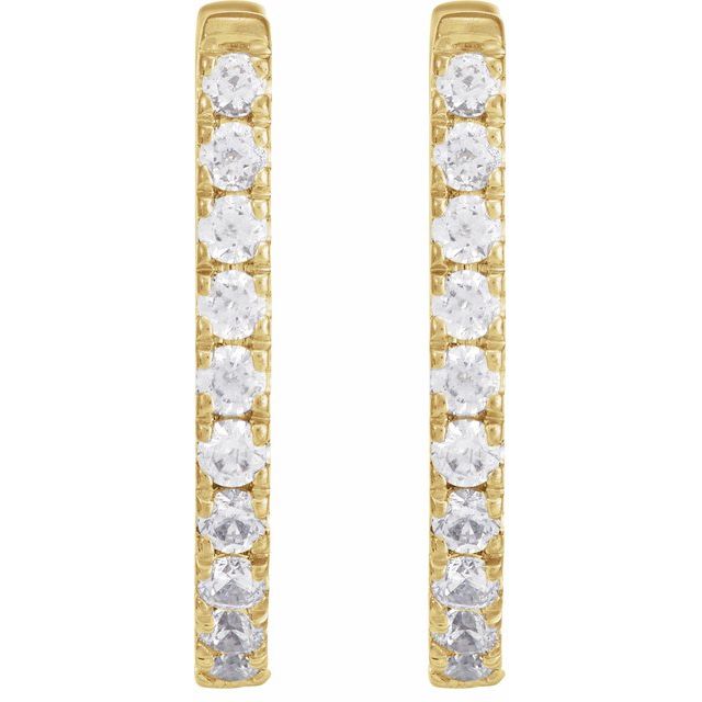 3 CTW Lab-Grown Diamond Hoop Earrings