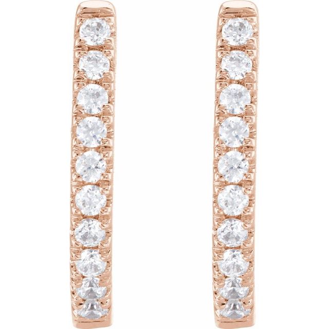 6 CTW Lab-Grown Diamond Hoop Earrings