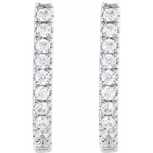 6 CTW Lab-Grown Diamond Hoop Earrings