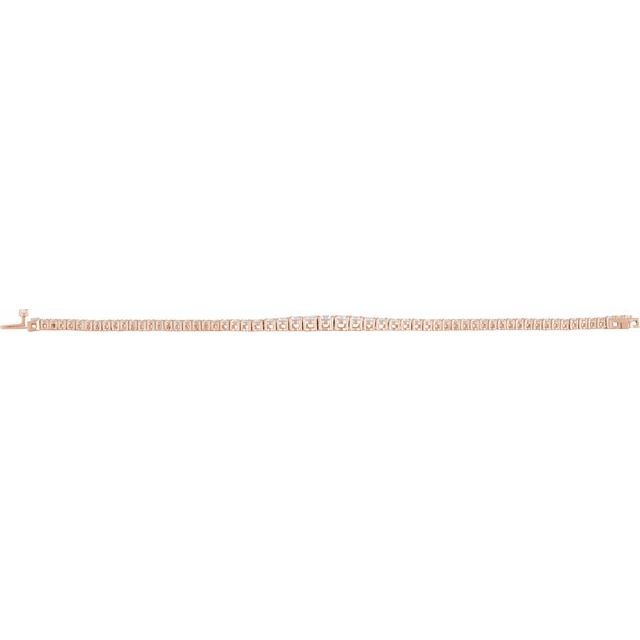 14K Rose 6 CTW Lab-Grown Diamond Line 7" Bracelet