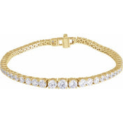 14K Yellow 6 CTW Lab-Grown Diamond Line 7" Bracelet
