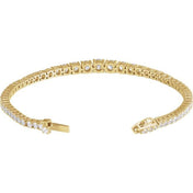 14K Yellow 6 CTW Lab-Grown Diamond Line 7" Bracelet