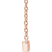 14K Lab-Grown Diamond Two-Stone, French-Set Bar, and Bar Necklace in 16-18" Length