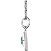 Platinum Lab-Grown Alexandrite 16-18" Necklace