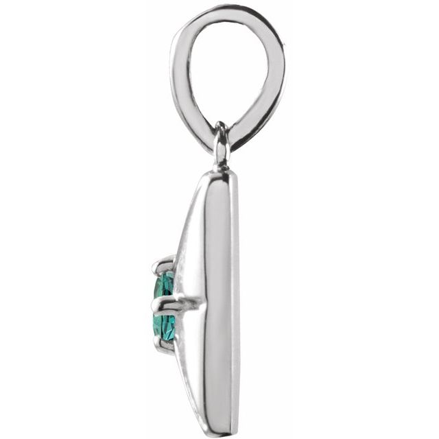 Platinum Lab-Grown Alexandrite Pendant