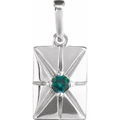 Platinum Lab-Grown Alexandrite Pendant