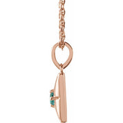14K Rose Lab-Grown Alexandrite 16-18" Necklace