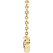 14K Yellow Natural Peridot Beaded Youth 16" Necklace