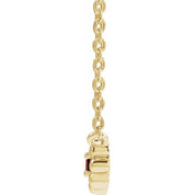 14K Yellow Natural Mozambique Garnet Beaded Youth 16" Necklace
