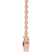 14K Rose Natural Mozambique Garnet Beaded Youth 16" Necklace
