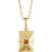 14K Yellow Natural Citrine 16-18" Necklace