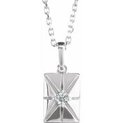 Platinum Natural Diamond 16-18" Necklace