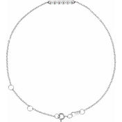 Platinum 1/10 CTW Natural Diamond Bar 6 1/2-7 1/2" Bracelet