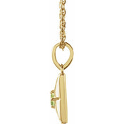 14K Yellow Natural Peridot 16-18" Necklace
