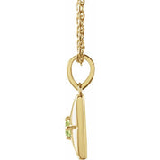 14K Yellow Natural Peridot 16-18" Necklace