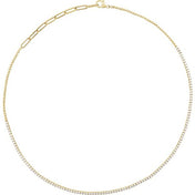 14K Yellow 3 1/5 CTW Natural Diamond Adjustable 15-18" Necklace