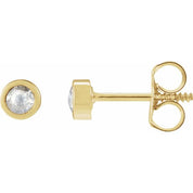14K Yellow 1/8 CTW Rose-Cut Natural Diamond Stud Earrings