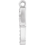 14K White 1/8 CTW Natural Diamond Hamsa Dangle