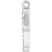 14K White 1/8 CTW Natural Diamond Hamsa Dangle