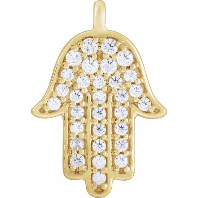 8 CTW Natural Diamond Hamsa Dangle