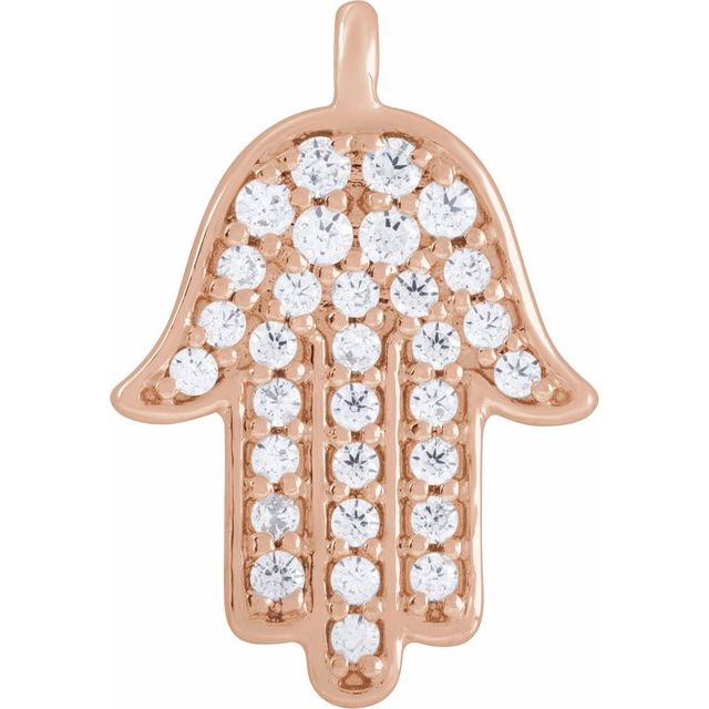 8 CTW Natural Diamond Hamsa Dangle