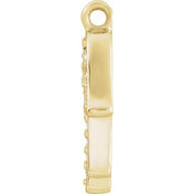 14K Yellow 1/8 CTW Natural Diamond Hamsa Dangle