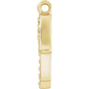 14K Yellow 1/8 CTW Natural Diamond Hamsa Dangle