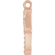 14K Rose 1/8 CTW Natural Diamond Hamsa Dangle