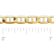 14K Yellow 4.5 mm Curbed Anchor Chain by the Inch