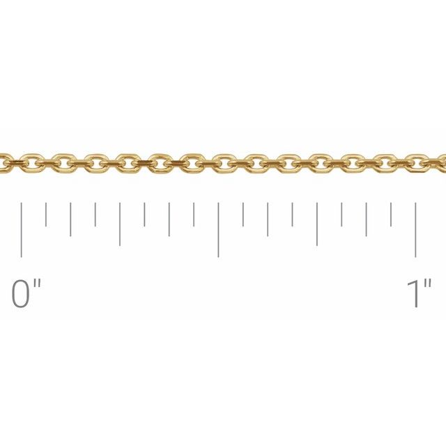 14K Yellow 1.4 mm Diamond-Cut Cable Chain by the Inch