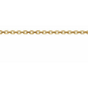 14K Yellow 1.4 mm Diamond-Cut Cable Chain by the Inch
