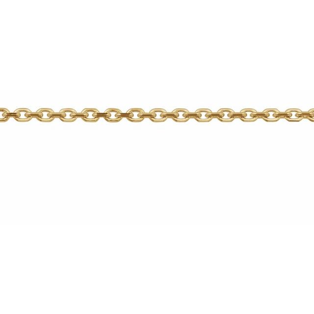 14K Yellow 1.4 mm Diamond-Cut Cable Chain by the Inch