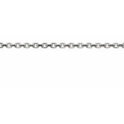 14K White 1.4 mm Diamond-Cut Cable Chain by the Inch
