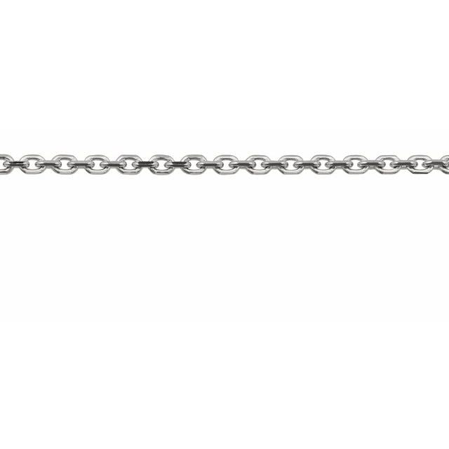 14K White 1.4 mm Diamond-Cut Cable Chain by the Inch