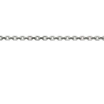 14K White 1.4 mm Diamond-Cut Cable Chain by the Inch