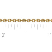 14K Yellow Recycled Metal 1.75 mm Diamond-Cut Cable Chain by the Inch