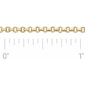 14K Yellow Gold-Filled 2 mm Rolo Chain Available by the Inch with Recycled Metal Options