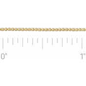 14K Yellow Recycled Metal 1 mm Box Chain by the Inch