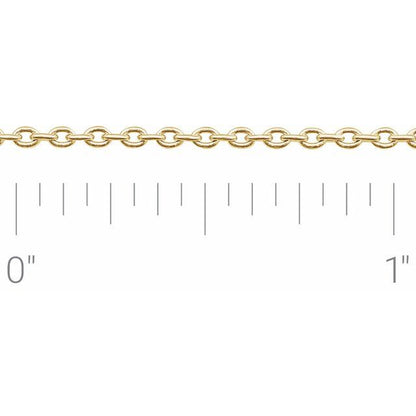 14K Yellow 1.4 mm Cable Chain by the Inch