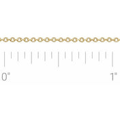 14K Yellow Recycled Metal 1 mm Cable Chain by the Inch