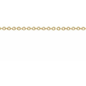14K Yellow Recycled Metal 1 mm Cable Chain by the Inch