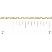 10K Recycled Metal 1 mm Rope Chain by the Inch