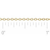 14K Yellow Gold-Filled 1.3 mm Adjustable Cable Chain Necklace by the Inch