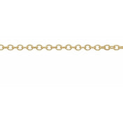 14K Yellow Gold-Filled 1.3 mm Adjustable Cable Chain Necklace by the Inch