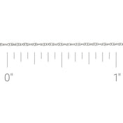 14K White Recycled Metal .75 mm Rope Chain by the Inch